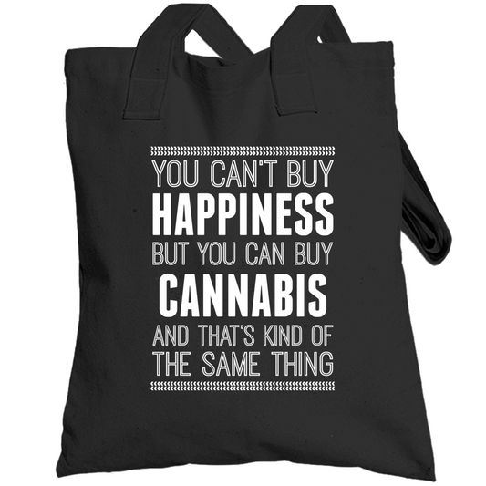 Happiness & Cannabis Totebag