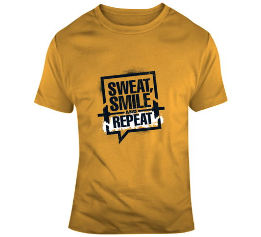 Sweat &amp; Smile Gold T Shirt